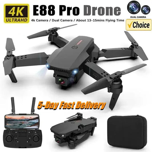 Unlock Aerial Excellence: E88 Pro Drone with 4K Camera & Advanced Features